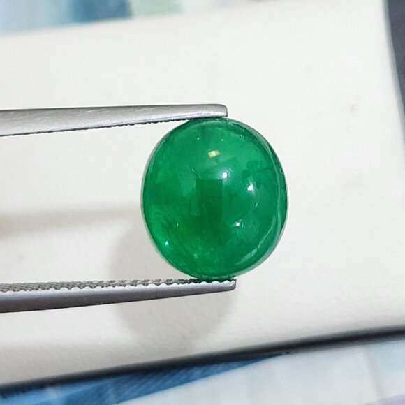 Stunning Natural Emerald Cabochon 5.54ct - Picture 6 of 8